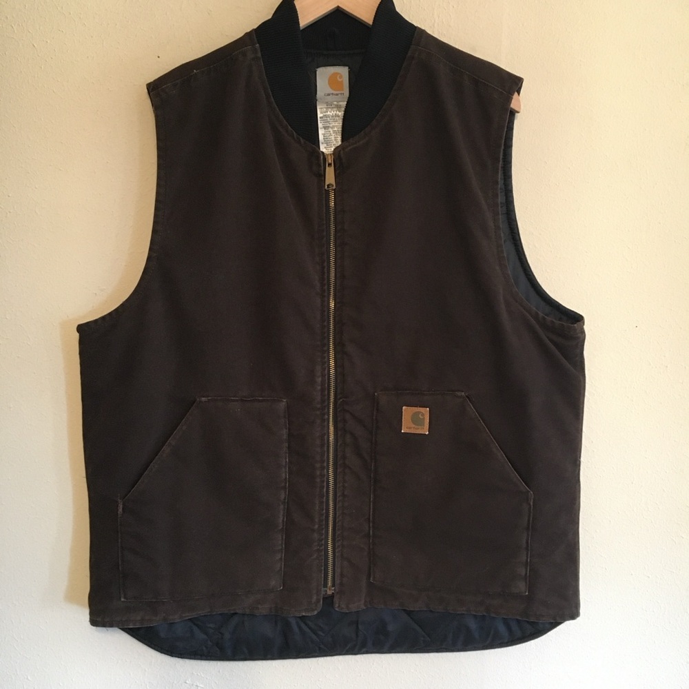 Carhartt duck vest w/quilted lining. Clean. XL